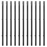 Chain Link Fence with Spike Anchors 1.5x25 m Grey - Side View