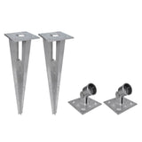 Chain Link Fence with Spike Anchors 1.5x25 m Grey - Extra Image