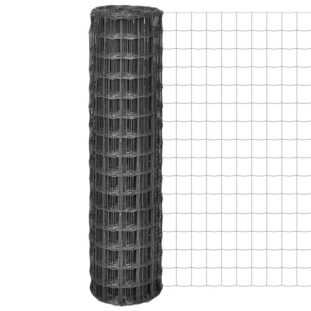 Euro Fence Steel 25x1.5 m Grey