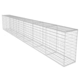 Gabion Wall with Cover Galvanised Steel 600x50x100 cm - Front View
