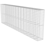 Gabion Wall with Cover Galvanised Steel 600x50x200 cm - Front View