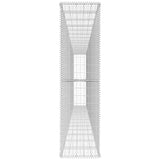 Gabion Wall with Cover Galvanised Steel 600x50x200 cm - Top-Down View