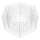 Hexagonal Gabion Raised Bed 100x90x50 cm - Front View