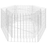 Hexagonal Gabion Raised Bed 100x90x50 cm - Top-Down View