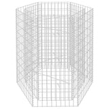 Hexagonal Gabion Raised Bed 100x90x100 cm - Front View