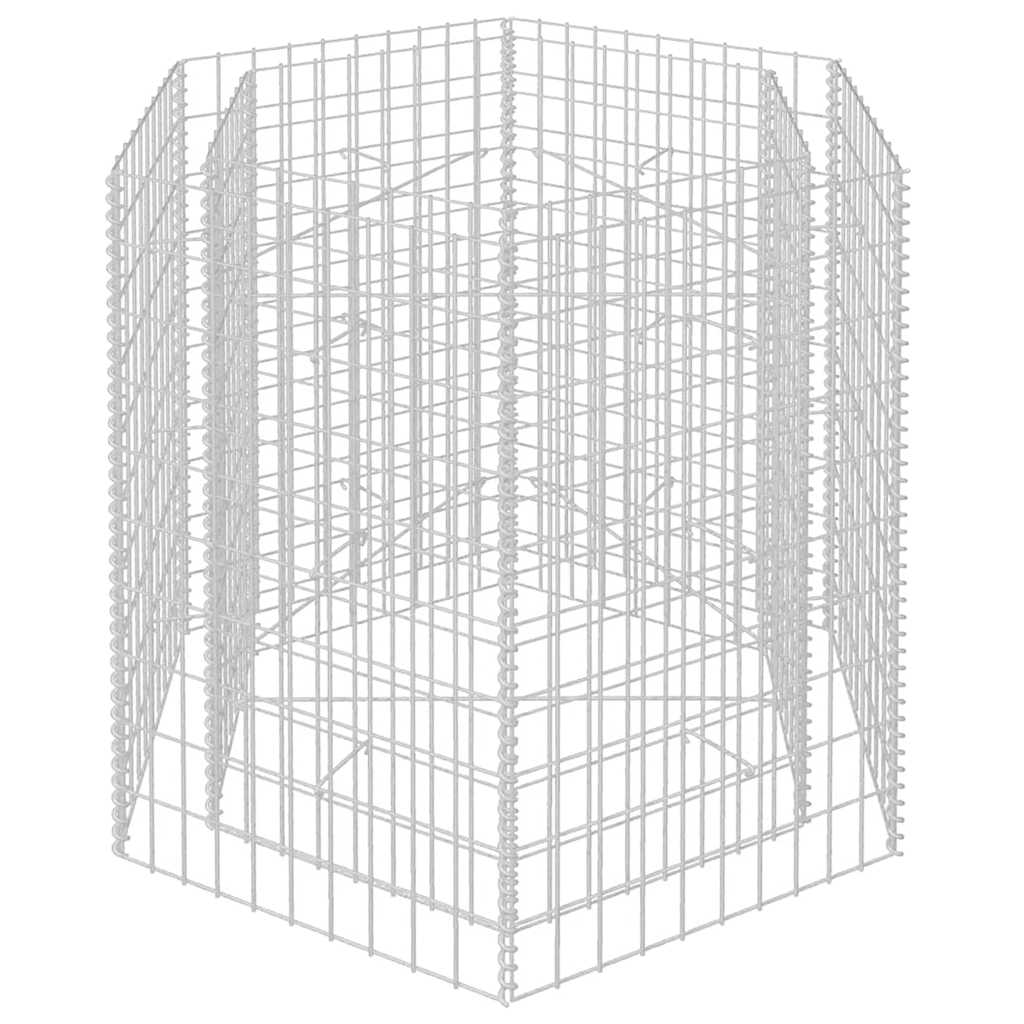 Hexagonal Gabion Raised Bed 100x90x100 cm