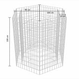 Hexagonal Gabion Raised Bed 100x90x100 cm