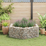 Hexagonal Gabion Raised Bed 160x140x50 cm - Side View