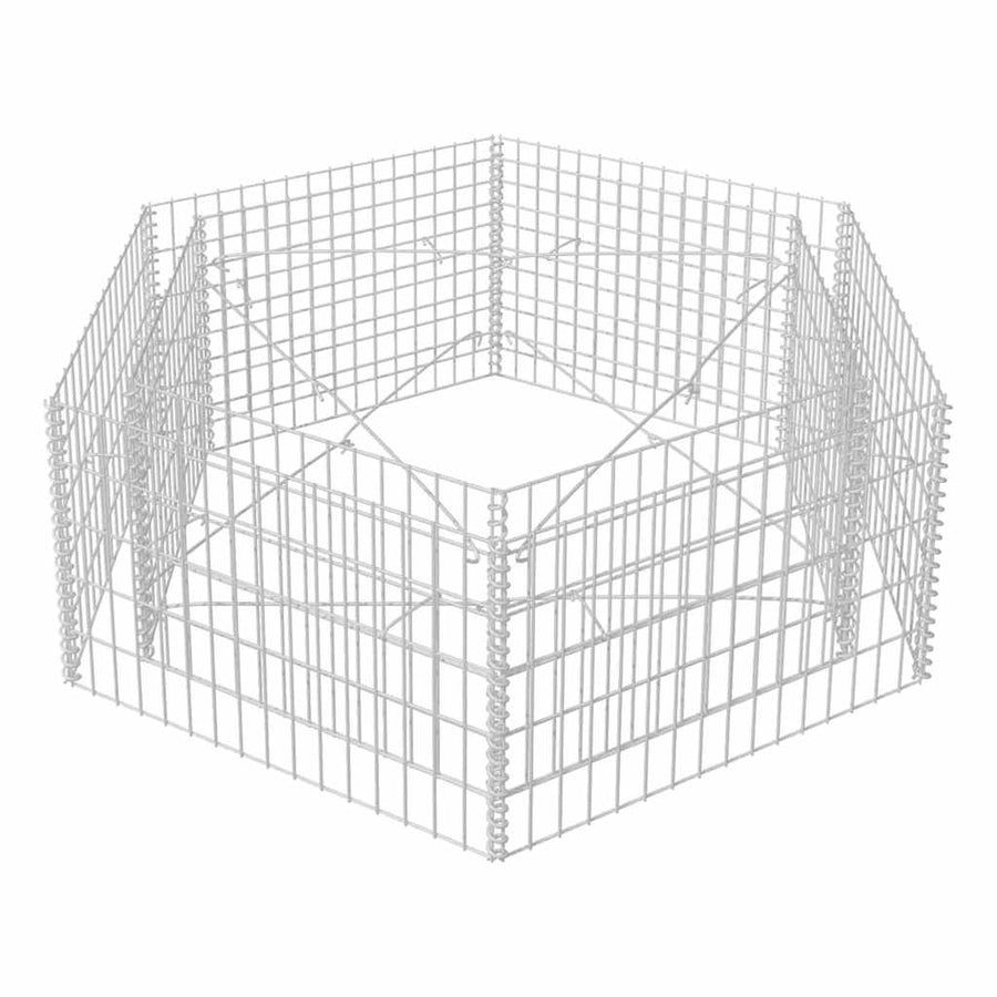 Hexagonal Gabion Raised Bed 160x140x50 cm
