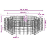 Hexagonal Gabion Raised Bed 160x140x50 cm