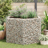 Hexagonal Gabion Raised Bed 160x140x100 cm - Side View