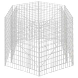 Hexagonal Gabion Raised Bed 160x140x100 cm - Top-Down View
