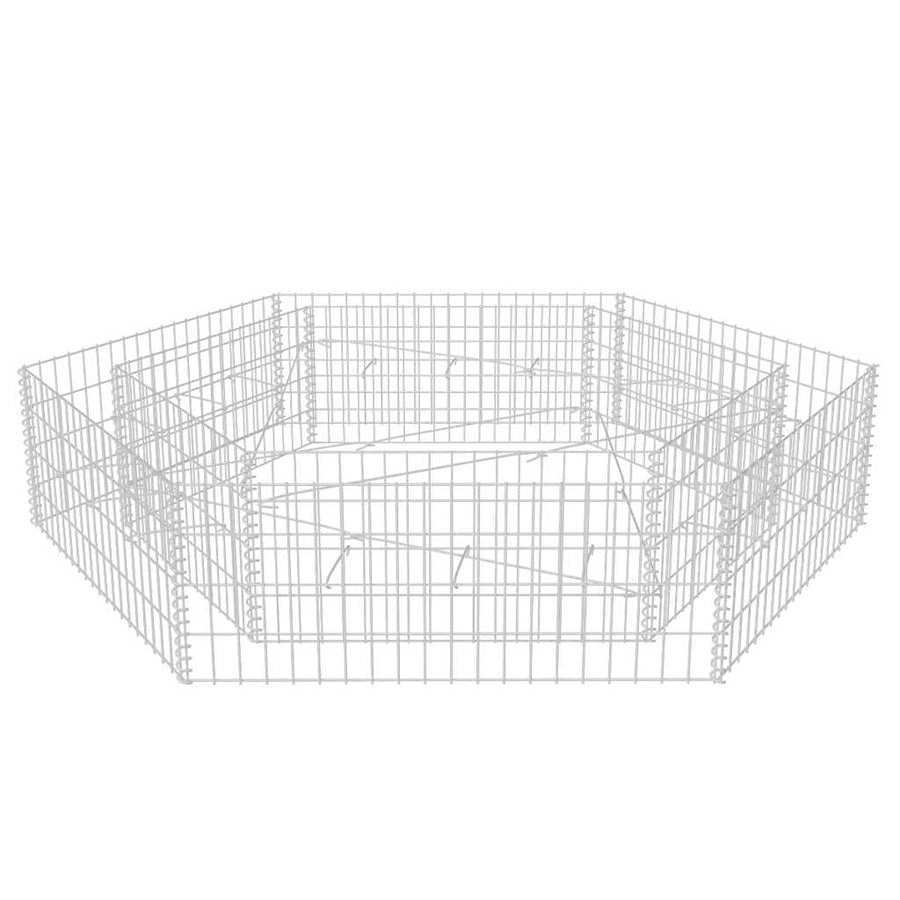 Hexagonal Gabion Raised Bed 200x173x40 cm
