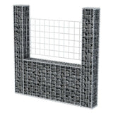 Gabion Basket U-Shape Galvanised Steel 160x20x150 cm - Side View