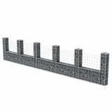 Gabion Basket U-Shape Galvanised Steel 570x20x100 cm - Side View