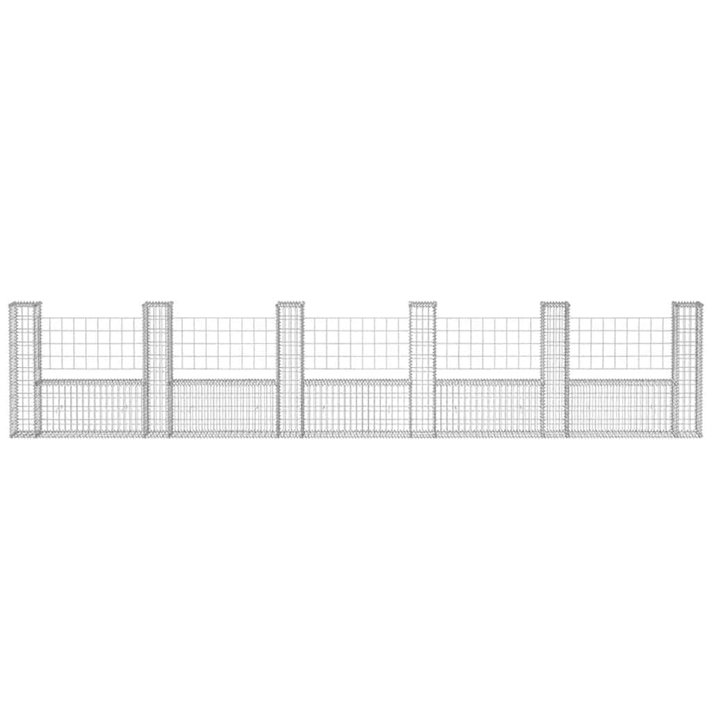 Gabion Basket U-Shape Galvanised Steel 570x20x100 cm
