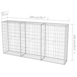Gabion Basket Galvanised Steel 200x30x100 cm - Low Angle