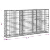 Gabion Basket Galvanised Steel 200x30x100 cm - Extra Image