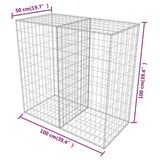Gabion Basket Galvanised Steel 100x50x100 cm
