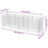 Gabion Raised Bed Steel 360x90x100 cm