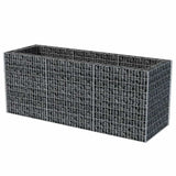 Gabion Raised Bed Steel 270x90x100 cm - Top-Down View