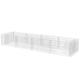 Gabion Raised Bed Steel 360x90x50 cm - Front View