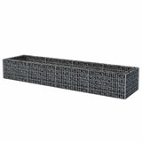 Gabion Raised Bed Steel 360x90x50 cm - Side View