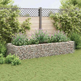 Gabion Raised Bed Steel 270x90x50 cm - Top-Down View