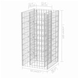 Gabion Raised Bed Steel 50x50x100 cm