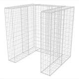 Gabion Single Wheelie Bin Surround Steel 110x100x120 cm - Front View