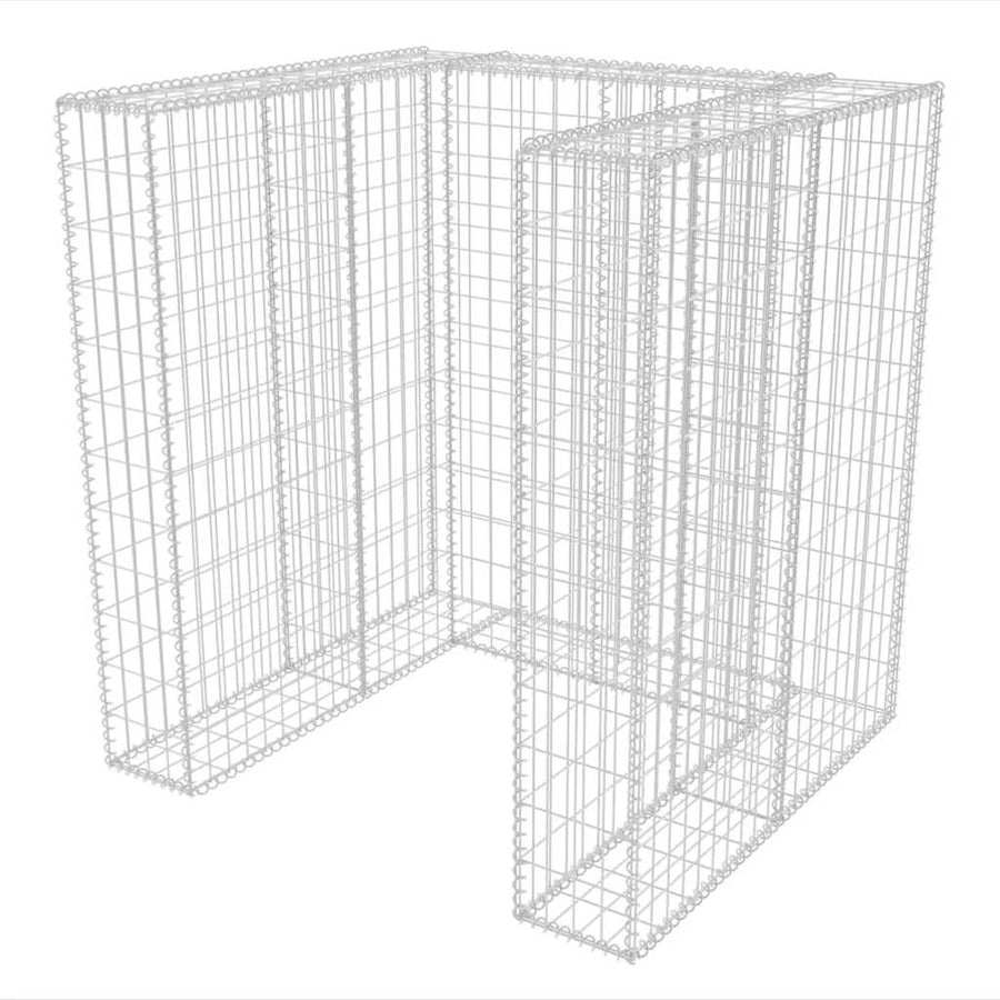 Gabion Single Wheelie Bin Surround Steel 110x100x120 cm