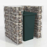 Gabion Single Wheelie Bin Surround Steel 110x100x120 cm - Side View
