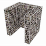 Gabion Single Wheelie Bin Surround Steel 110x100x120 cm