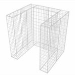 Gabion Single Wheelie Bin Surround Steel 110x100x120 cm