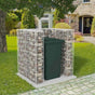 Gabion Single Wheelie Bin Surround Steel 110x100x120 cm
