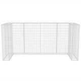 Gabion Triple Wheelie Bin Surround Steel 250x100x120 cm
