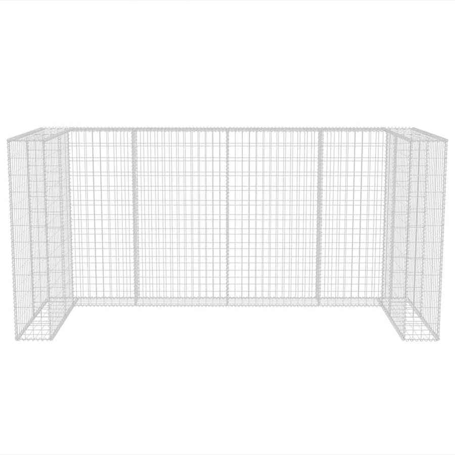 Gabion Triple Wheelie Bin Surround Steel 250x100x120 cm