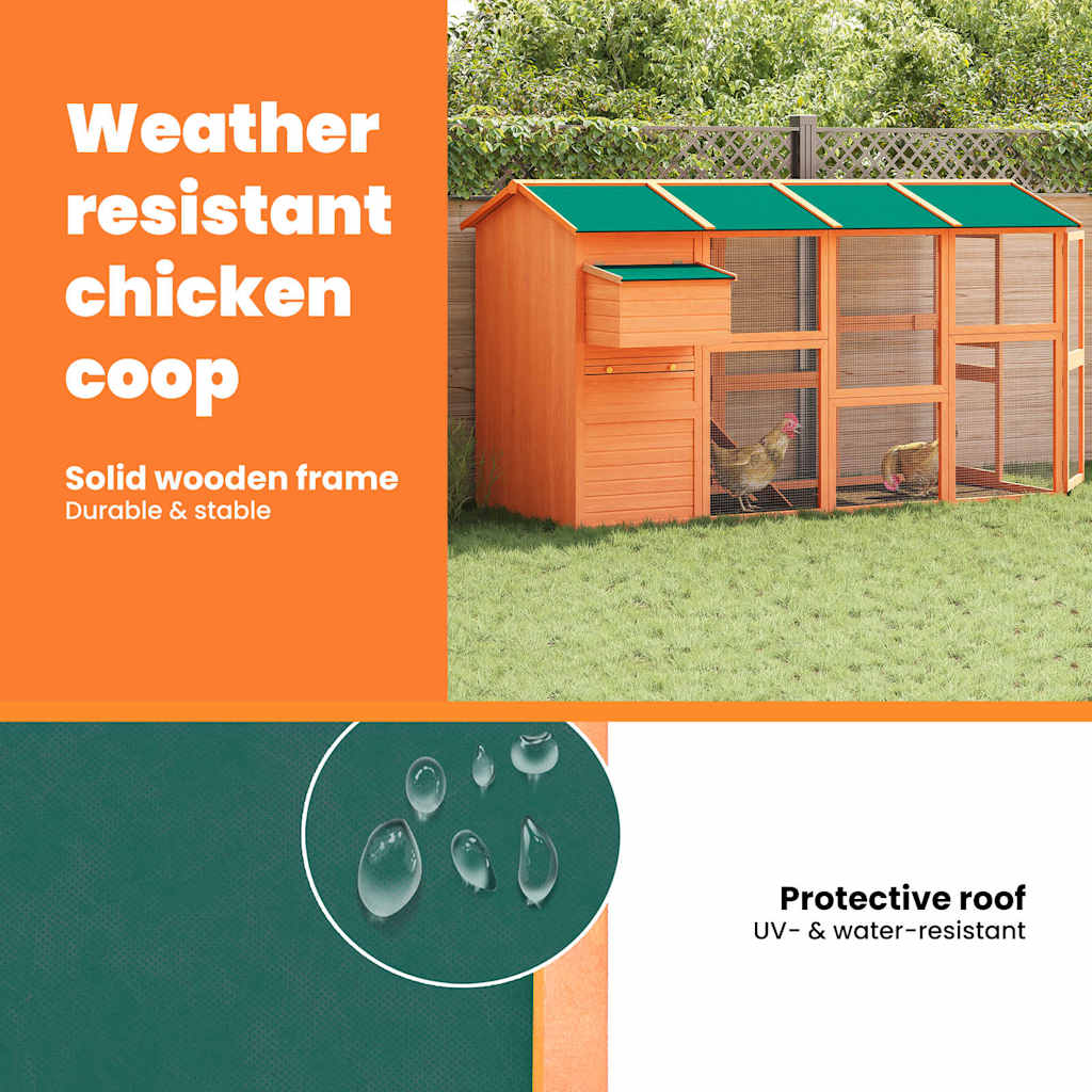 Chicken Coop Wood 295x163x170 cm