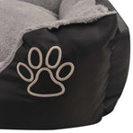 Dog Bed with Padded Cushion Size M Black