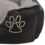 Dog Bed with Padded Cushion Size XXL Black - Top-Down View