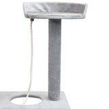 Cat Tree with Sisal Scratching Posts 150 cm Grey - Top-Down View