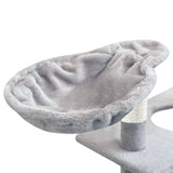 Cat Tree with Sisal Scratching Posts 150 cm Grey - 45-Degree Angle
