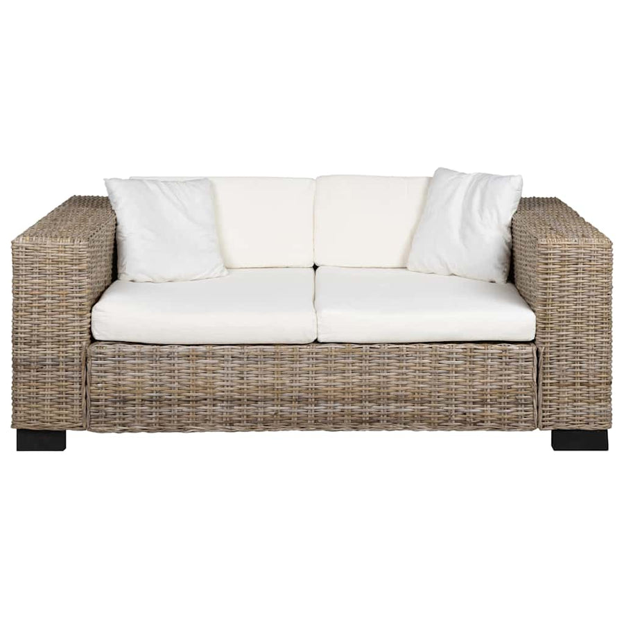 Seven Piece 2-Seater Sofa Set Real Rattan