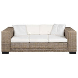 Eight Piece 3-Seater Sofa Set Real Rattan