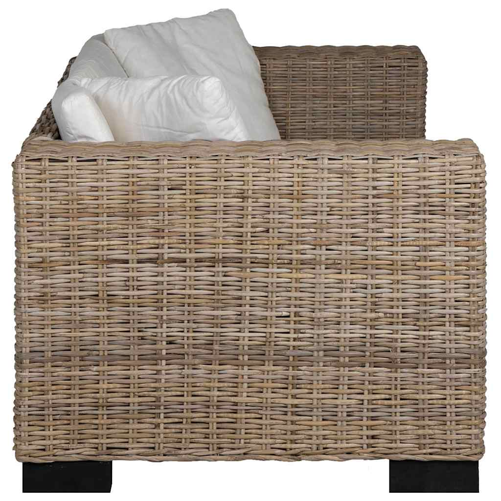 Eight Piece 3-Seater Sofa Set Real Rattan