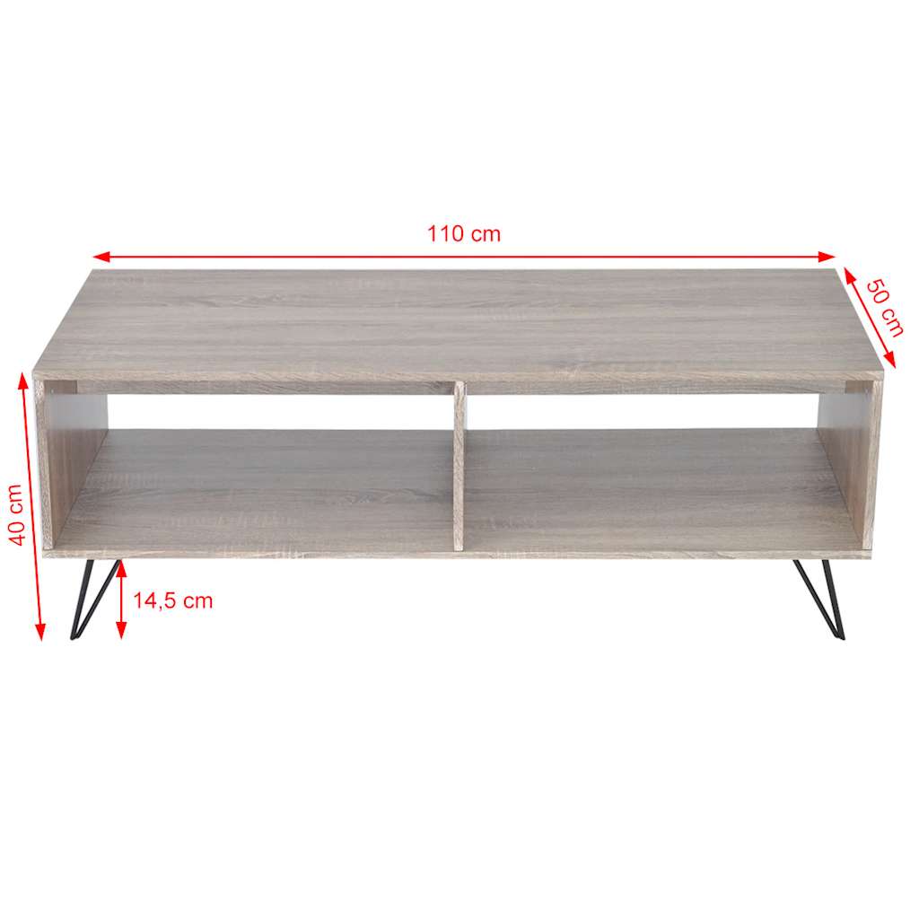 TV Cabinet/Coffee Table 110x50x40 cm Grey