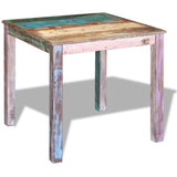 Dining Table Solid Reclaimed Wood 80x82x76 Cm - Front View