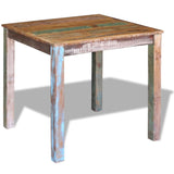 Dining Table Solid Reclaimed Wood 80x82x76 Cm - Top-Down View