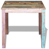 Dining Table Solid Reclaimed Wood 80x82x76 Cm - Rear View