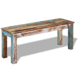 Bench Solid Reclaimed Wood 110x35x45 cm - Front View